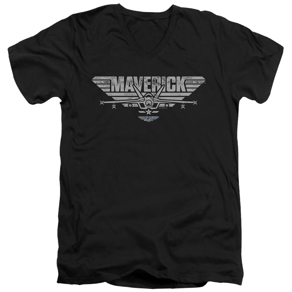 Top Gun Maverick Maverick Plane Logo - Men's V-Neck T-Shirt Men's V-Neck T-Shirt Top Gun