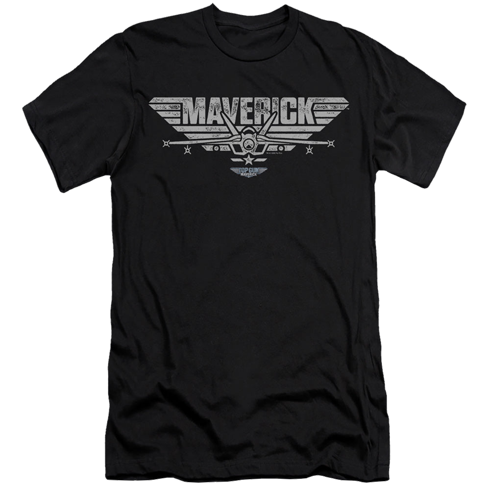 Top Gun Maverick Maverick Plane Logo - Men's Premium Slim Fit T-Shirt Men's Premium Slim Fit T-Shirt Top Gun