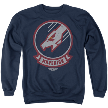 Navy men's crewneck sweatshirt with Top Gun Maverick Call Sign graphic