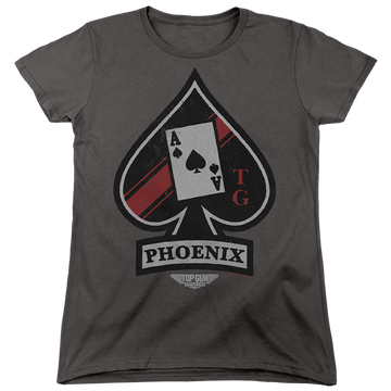 Charcoal women's t-shirt with Top Gun Maverick Phoenix Call Sign graphic
