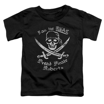 Black toddler t-shirt with The Princess Bride The Real Dpr graphic