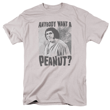 Silver men's regular fit t-shirt with The Princess Bride A Giant Snack graphic
