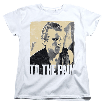 White women's t-shirt with The Princess Bride To The Pain graphic