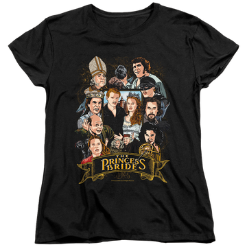 Black women's t-shirt with The Princess Bride Players graphic