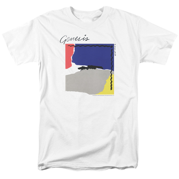 White men's regular fit t-shirt with Genesis Abacab graphic