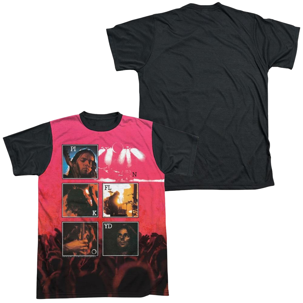 Pink Floyd Live Men's Black Back T-Shirt Men's Black Back T-Shirt Pink Floyd