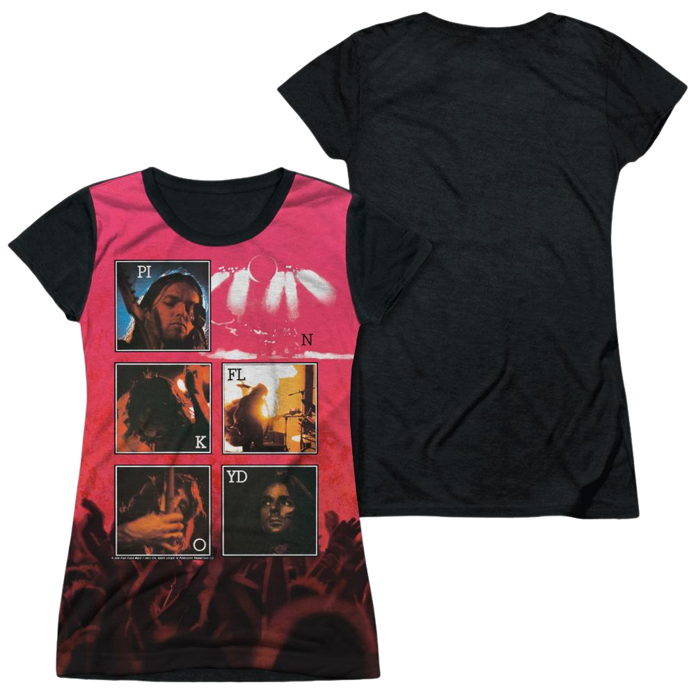 Pink Floyd Live Juniors Black Back T-Shirt Juniors Black Back T-Shirt Pink Floyd