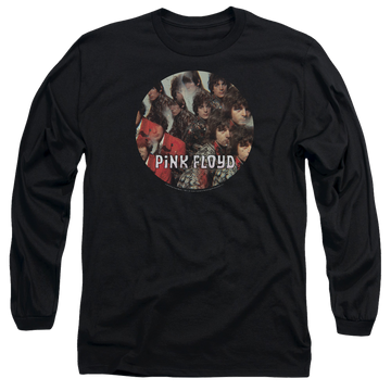 Black men's long sleeve t-shirt with Pink Floyd Piper graphic