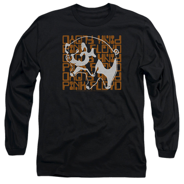 Black men's long sleeve t-shirt with Pink Floyd Pig graphic