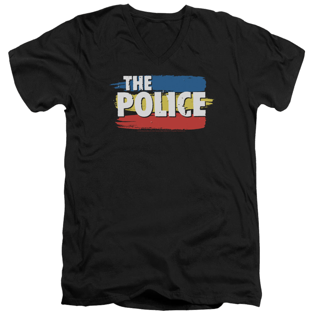 The Police Three Stripes Logo - Men's V-Neck T-Shirt Men's V-Neck T-Shirt The Police