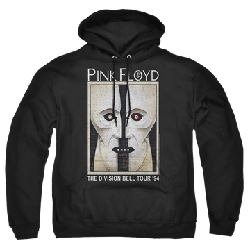 Black pullover hoodie with Pink Floyd The Division Bell graphic