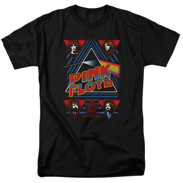 Black men's regular fit t-shirt with Pink Floyd Dark Side graphic