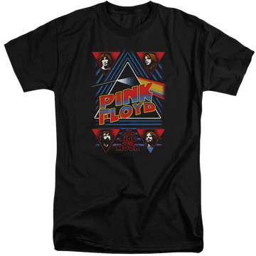 Black men's tall fit t-shirt with Pink Floyd Dark Side graphic