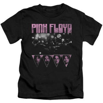 Black kid's t-shirt for ages 4 to 7 with Pink Floyd Pink Four graphic