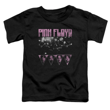 Black toddler t-shirt with Pink Floyd Pink Four graphic
