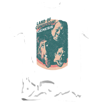 White men's premium slim fit t-shirt with Genesis Land Of Confusion graphic