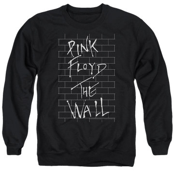 Black men's crewneck sweatshirt with Roger Waters The Wall 2 graphic