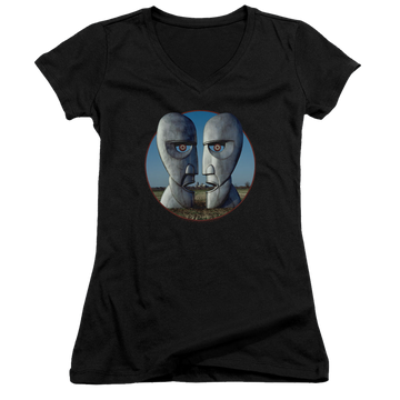 Pink Floyd Division Bell Cover - Juniors V-Neck T-Shirt Juniors V-Neck T-Shirt Pink Floyd