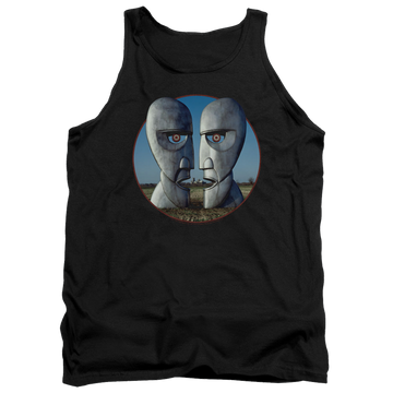 Black men's tank with Pink Floyd Division Bell Cover graphic