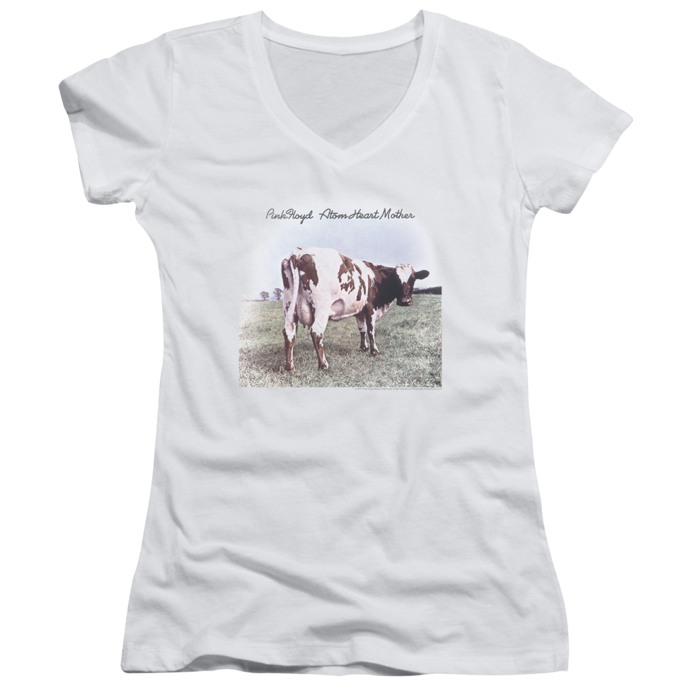Pink Floyd Atom Heart Mother - Juniors V-Neck T-Shirt Juniors V-Neck T-Shirt Pink Floyd