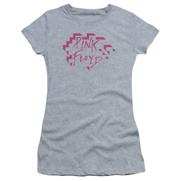 Athletic heather juniors t-shirt with Roger Waters Wall Logo graphic