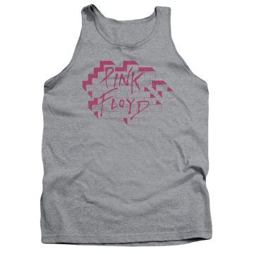 Athletic heather men's tank with Roger Waters Wall Logo graphic