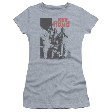 Athletic heather juniors t-shirt with Pink Floyd Point Me At The Sky graphic