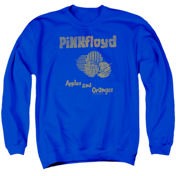 Royal men's crewneck sweatshirt with Pink Floyd Apples And Oranges graphic