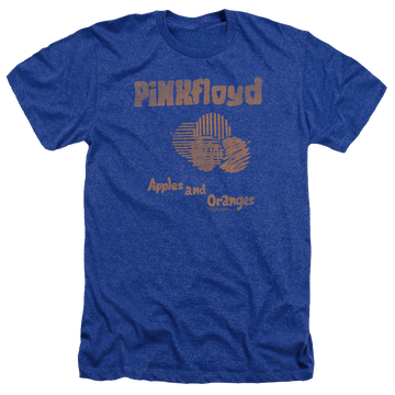 Royal men's heather t-shirt with Pink Floyd Apples And Oranges graphic