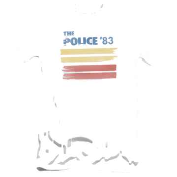 White men's premium slim fit t-shirt with The Police 83 graphic