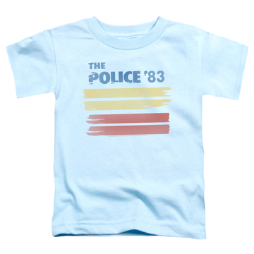 Light blue toddler t-shirt with The Police 83 graphic