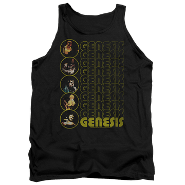 Black men's tank with Genesis The Carpet Crawlers graphic