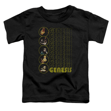 Black toddler t-shirt with Genesis The Carpet Crawlers graphic