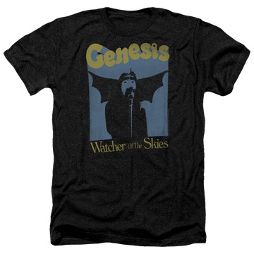 Charcoal men's heather t-shirt with Genesis Watcher Of The Skies graphic