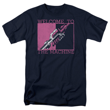 Navy men's regular fit t-shirt with Pink Floyd Welcome To The Machine graphic