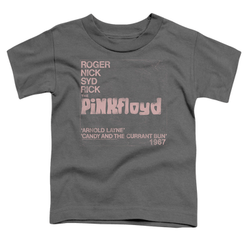 Charcoal kid's t-shirt for ages 4 to 7 with Pink Floyd Arnold Layne graphic