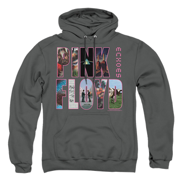 Charcoal pullover hoodie with Pink Floyd Cover graphic