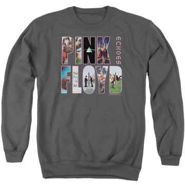 Charcoal men's crewneck sweatshirt with Pink Floyd Cover graphic