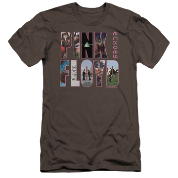 Charcoal men's premium slim fit t-shirt with Pink Floyd Cover graphic