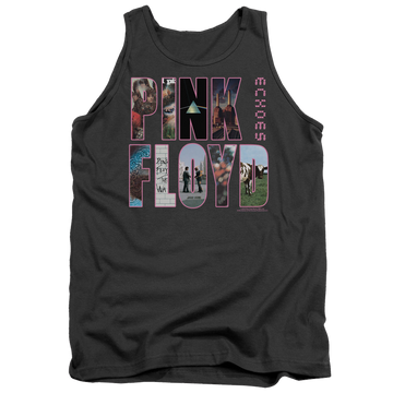 Charcoal men's tank with Pink Floyd Cover graphic
