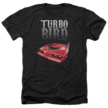 Charcoal men's heather t-shirt with Pontiac Turbo Bird graphic