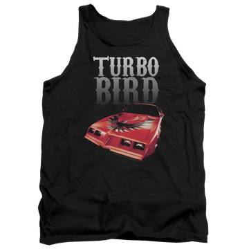 Black men's tank with Pontiac Turbo Bird graphic