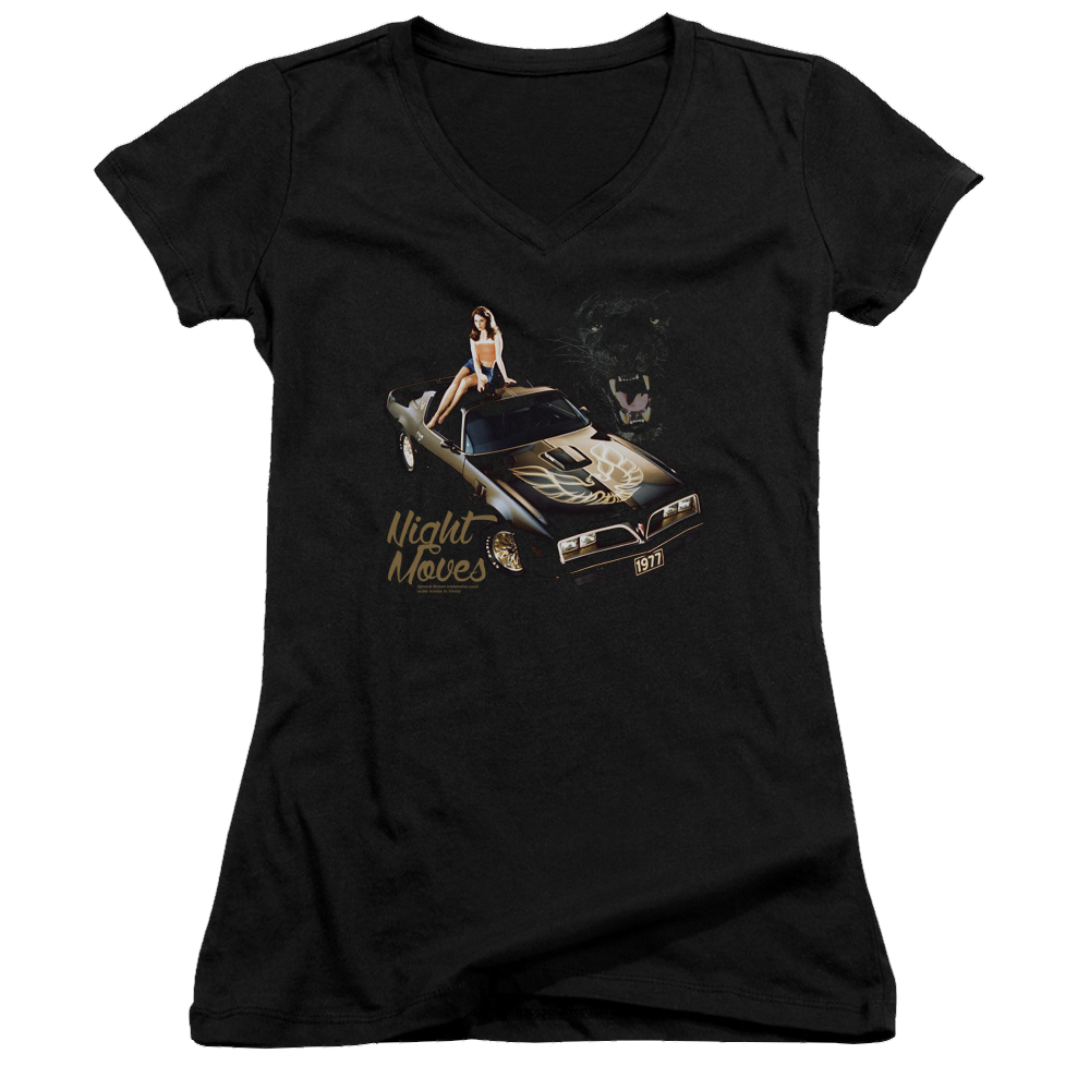 Chevrolet Night Moves - Juniors V-Neck T-Shirt Juniors V-Neck T-Shirt Pontiac