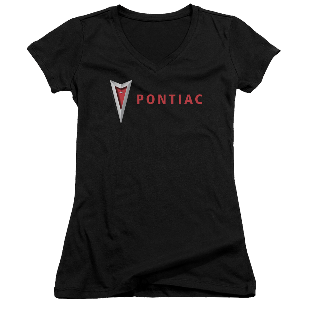 Pontiac Modern Pontiac Arrowhead Juniors V-Neck T-Shirt Juniors V-Neck T-Shirt Pontiac