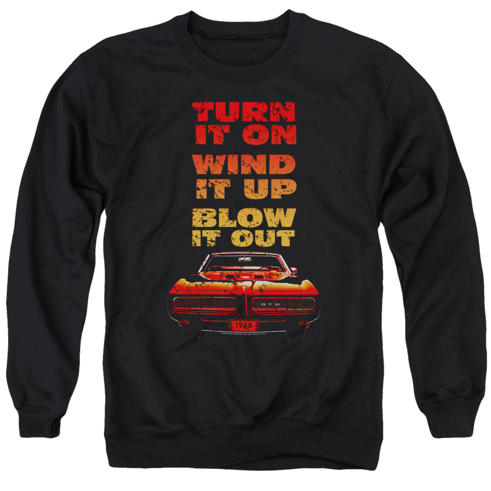 Pontiac Blow It Out Gto Men's Crewneck Sweatshirt Men's Crewneck Sweatshirt Pontiac