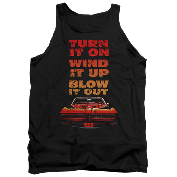 Black men's tank with Pontiac Blow It Out Gto graphic