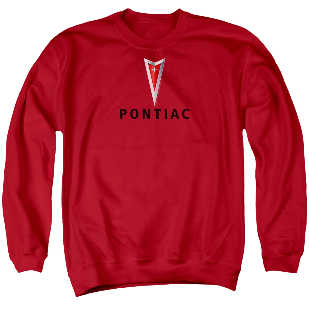 Pontiac Centered Arrowhead Men's Crewneck Sweatshirt Men's Crewneck Sweatshirt Pontiac