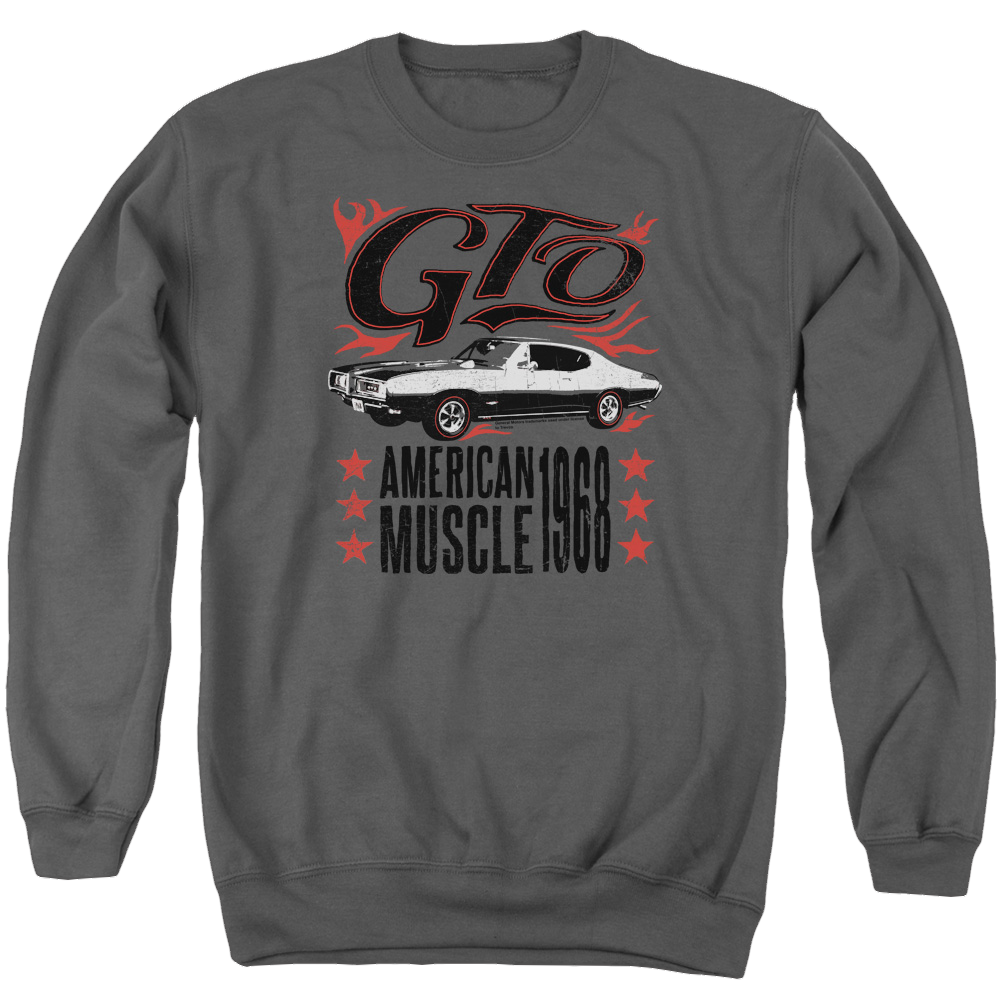 Pontiac Gto Flames Men's Crewneck Sweatshirt Men's Crewneck Sweatshirt Pontiac