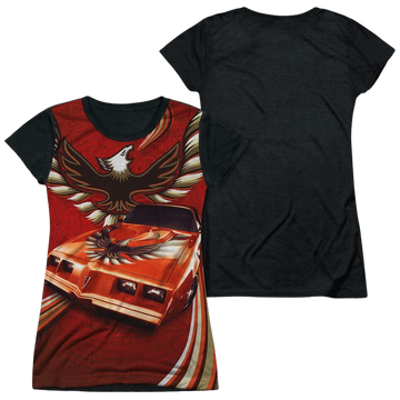 Pontiac Firebird Flames juniors black back t-shirt