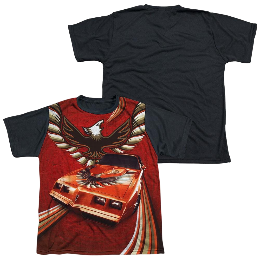 Pontiac Firebird Flames Youth Black Back T-Shirt (Ages 8-12) Youth Black Back T-Shirt (Ages 8-12) Pontiac